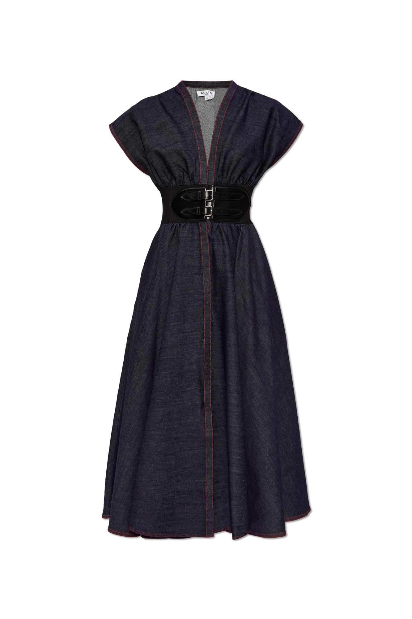 Navy blue Denim dress Alaïa - Macgraw Petal silk organza